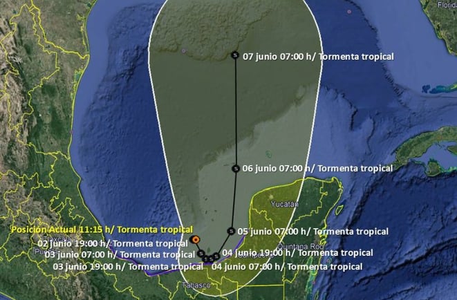 Tormenta tropical "Cristobal" Junio 2020