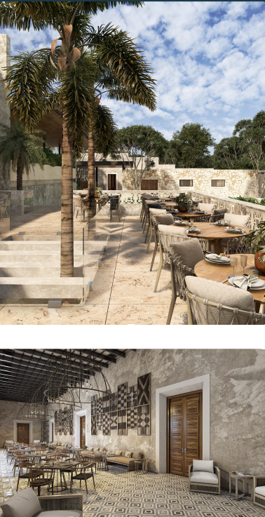 render de hacienda kitkteil exteriores