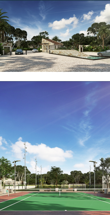 renders de amenidades de hacienda kikteil